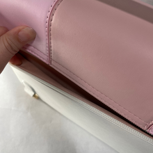 Load image into Gallery viewer, Lucky Ita Bag Pink & White Back Zipper Pouch