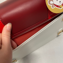 Load image into Gallery viewer, Lucky Ita Bag Red & White Back Zipper Pocket