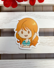 Load image into Gallery viewer, Orange Anime Pirate Sticker