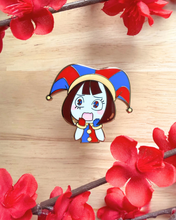 Load image into Gallery viewer, Anxious Clown Girl Enamel Pin