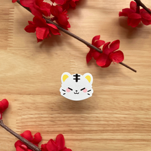 Load image into Gallery viewer, Tiger Enamel Pins White and Black