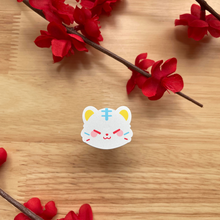 Load image into Gallery viewer, Tiger Enamel Pins White and Blue