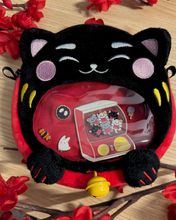Load image into Gallery viewer, Black Lucky Cat Coin Purse Pins
