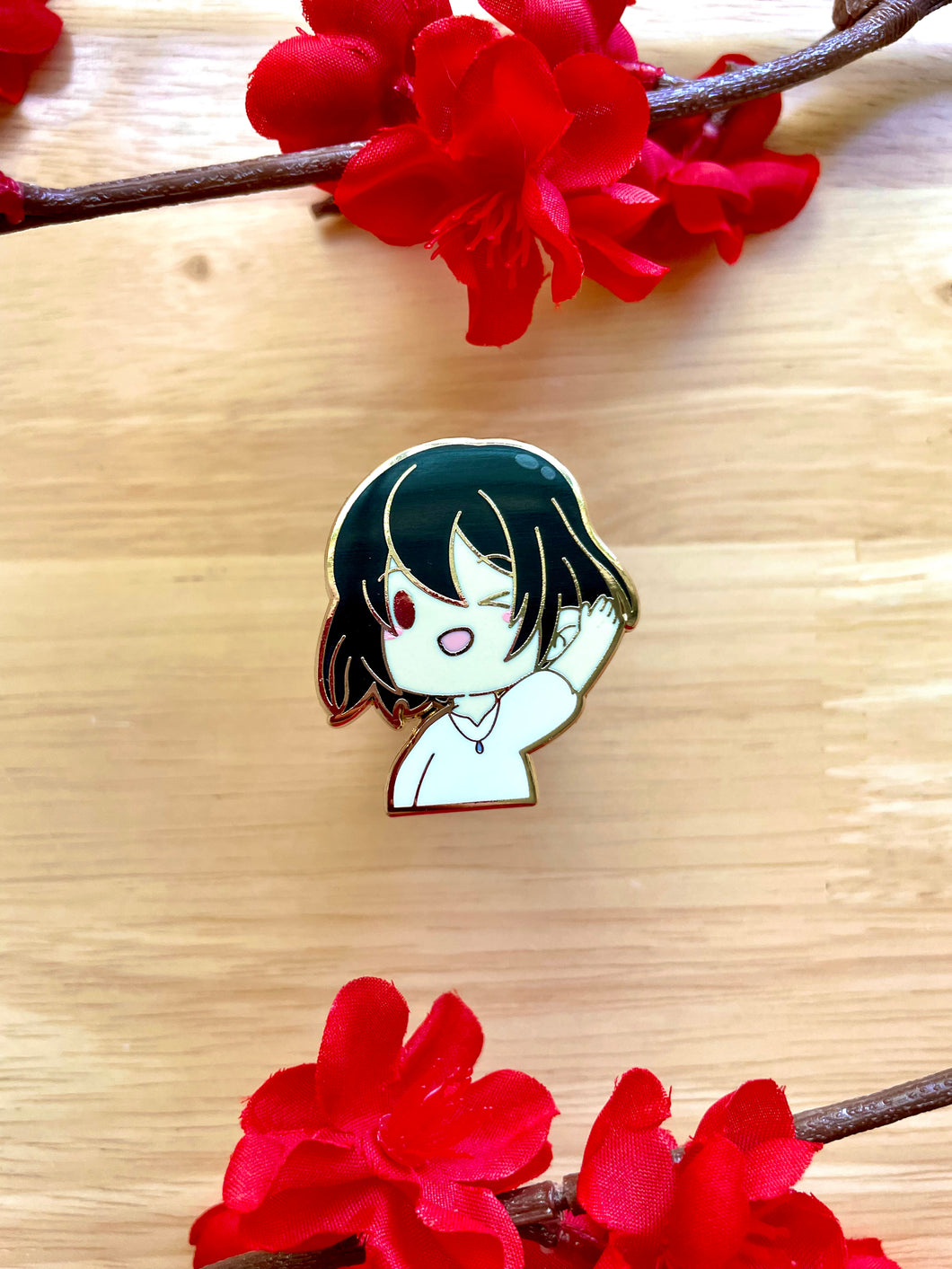 Howl- Black Hair Enamel Pin