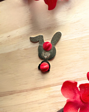 Load image into Gallery viewer, Grumpy Purple Rabbit Enamel Pin
