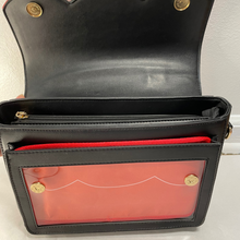 Load image into Gallery viewer, Lucky Ita Bag Red &amp; Black Flap Open
