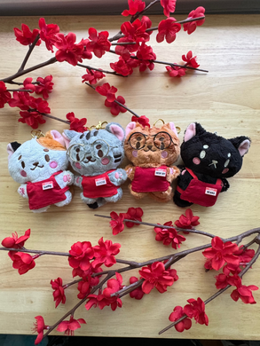 Name Tag Pins Example on Plush