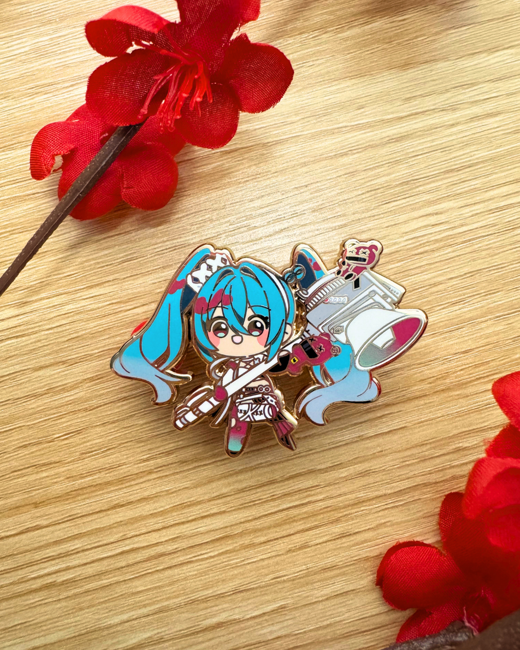 Racing Miku Enamel Pin Front