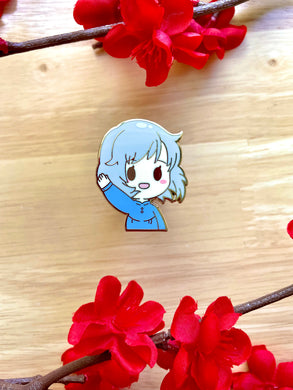 Sophie- Gray Hair Enamel Pin