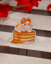 Load image into Gallery viewer, Cat on Pancake Sticker
