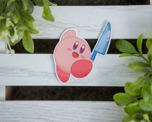 Load image into Gallery viewer, Pink Puff Ball Knife Sticker
