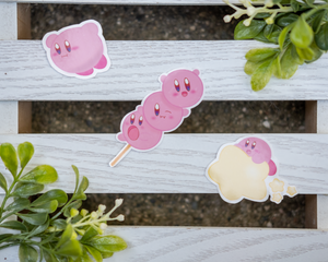 Pink Puff Ball Stickers